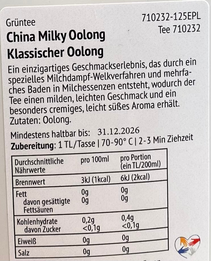 China Milky Oolong
